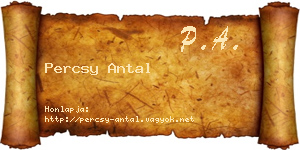 Percsy Antal névjegykártya